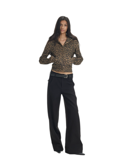 Low-Waist Wide-Leg Suit Trousers