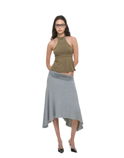 Modal Peplum Halter Top