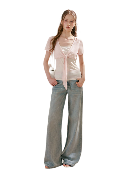 Sparkling Galaxy Wide-Leg Jeans