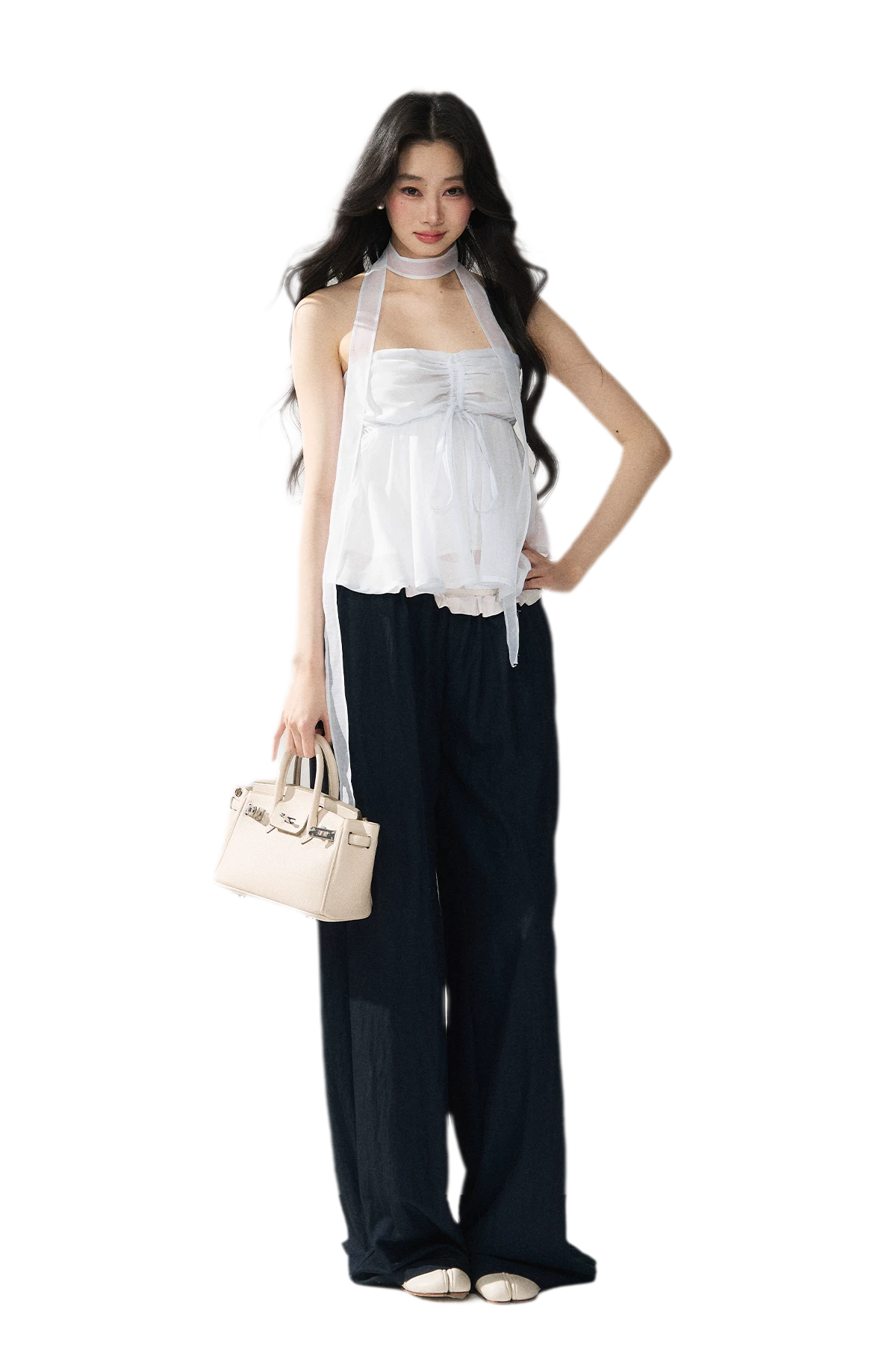 Halter Ruched Bustier Top
