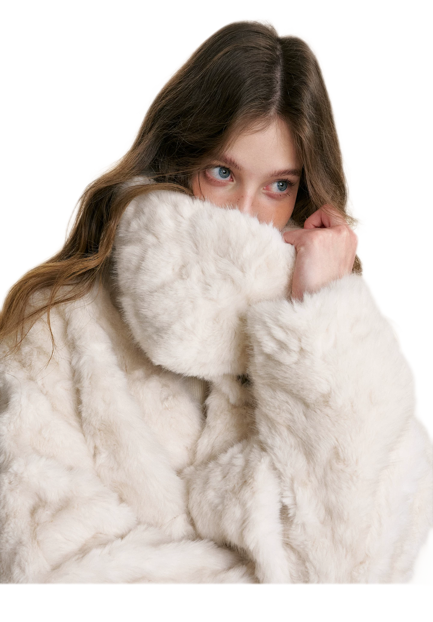 Detachable Scarf Plush Jacket