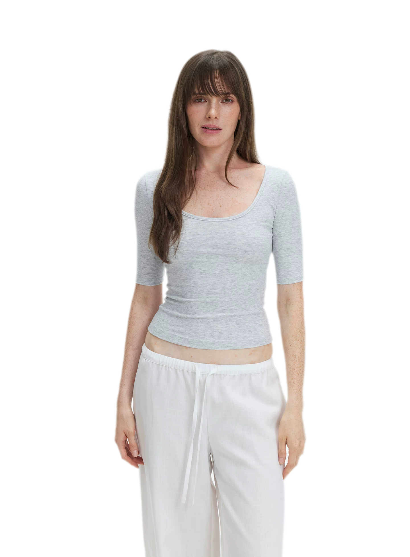 Soft U-Neck Slim-Fit T-Shirt