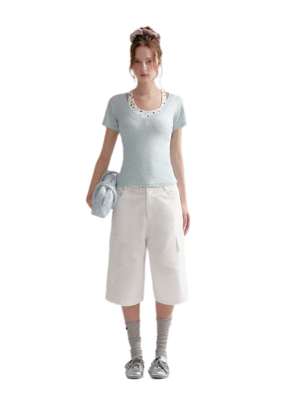 Polka Dot Cargo Jeans