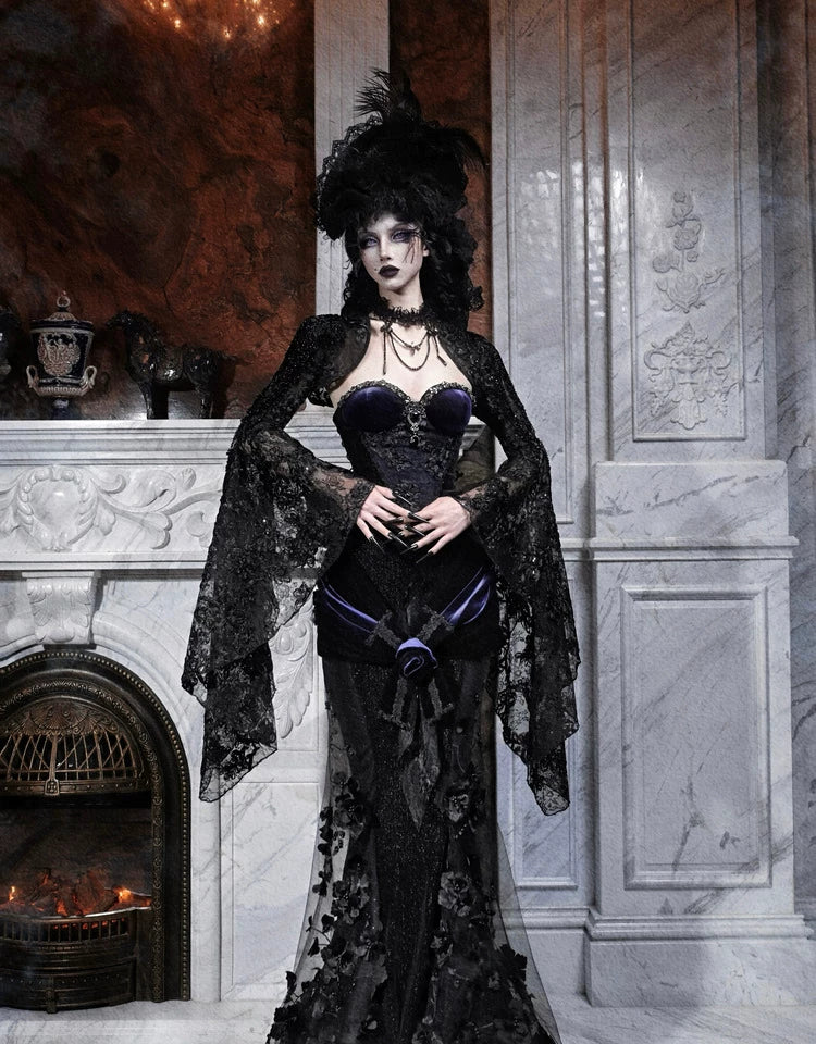 Beaded Lace Sleeve Overlay
