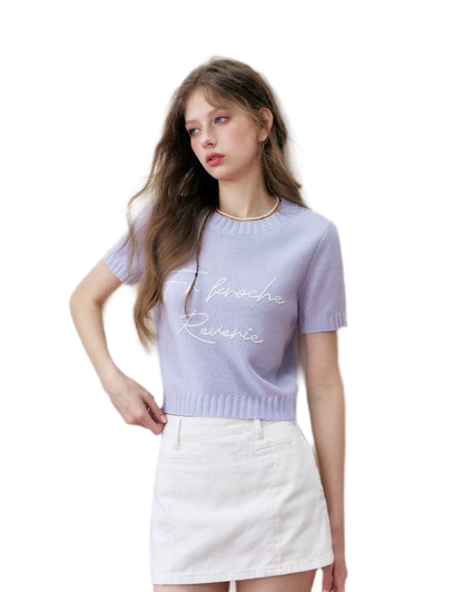 Colorblock Wool Knit Tee