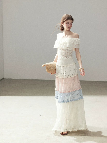 Ruffle Lace Off-Shoulder Top