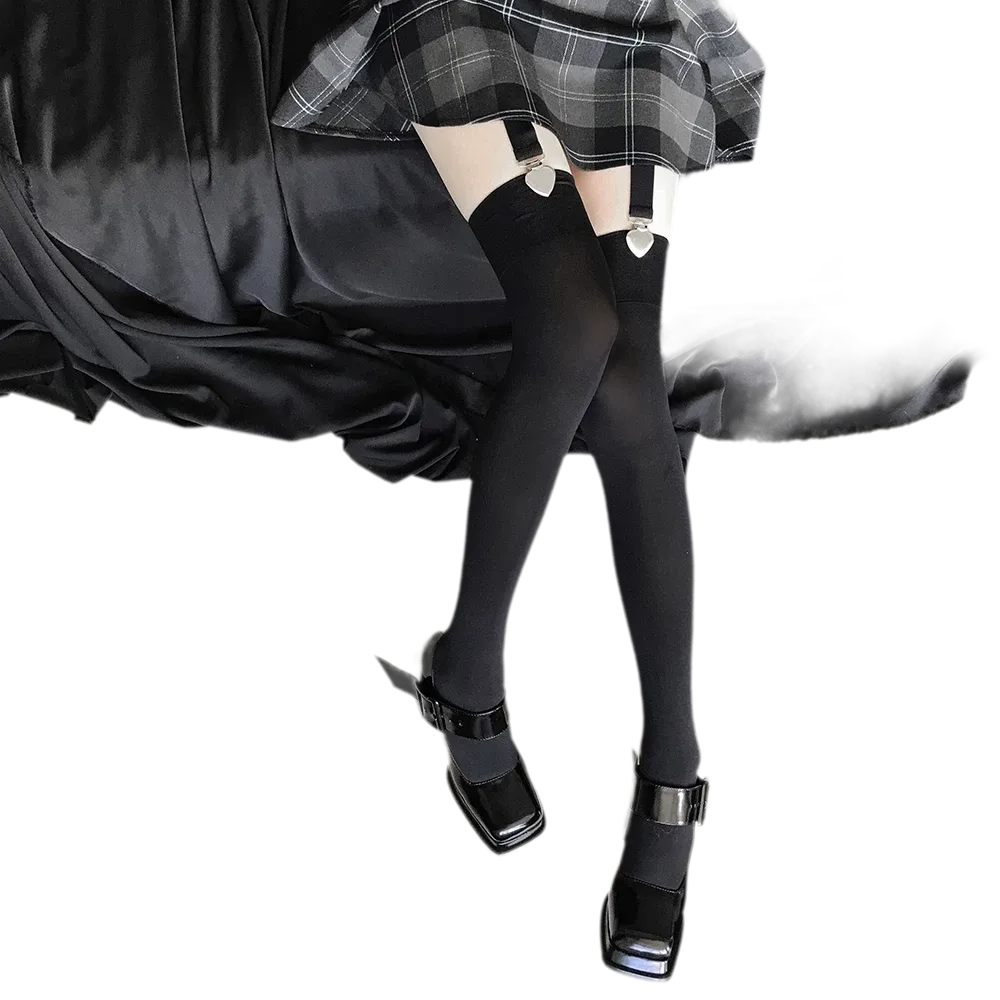 Stretch Velvet Thigh-High Socks