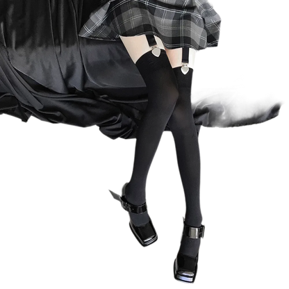 Stretch Velvet Thigh-High Socks