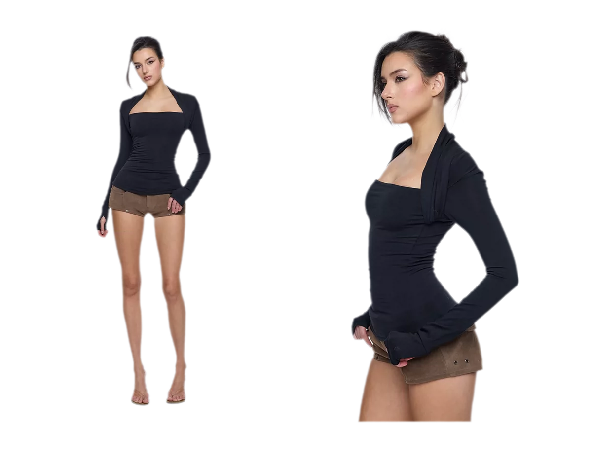 Square Neck Ruched Top