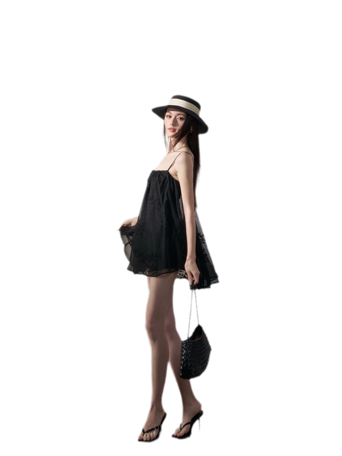 Sheer Chiffon A-Line Cami