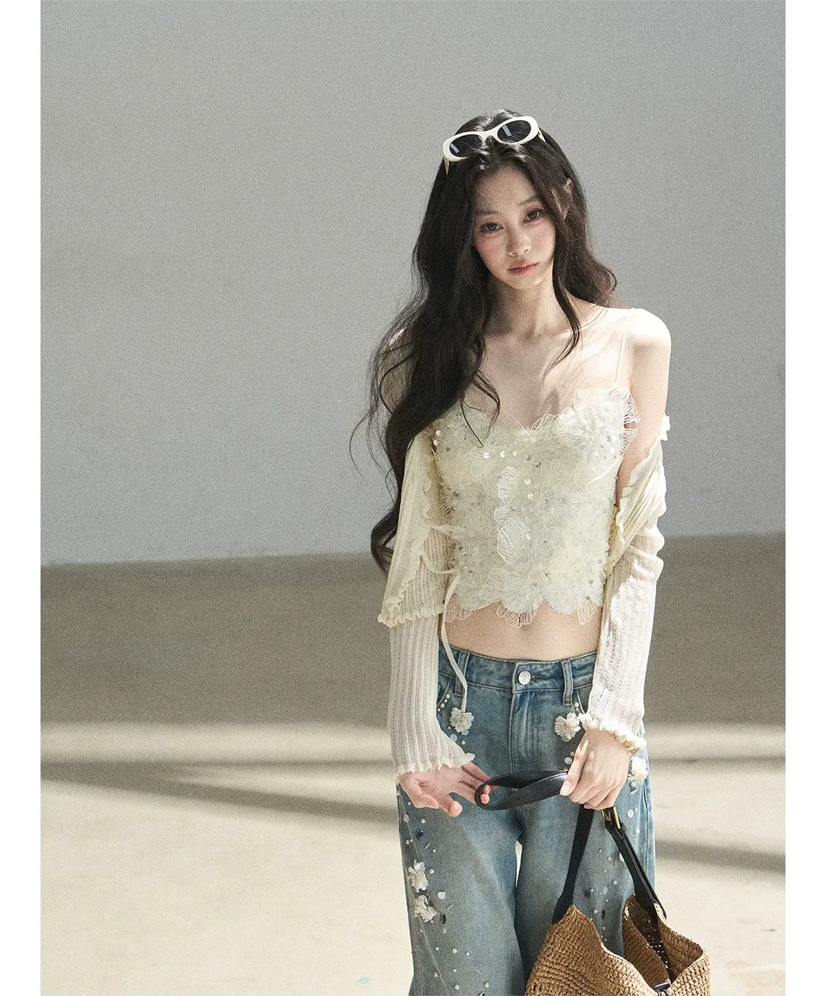Lace Camisole Knit Set
