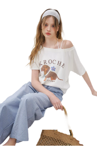 Handpainted Dachshund Tee Cami