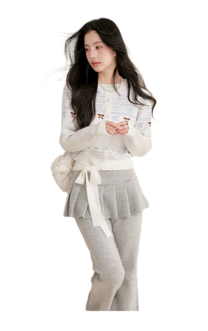 Fair Isle Tie Cardigan