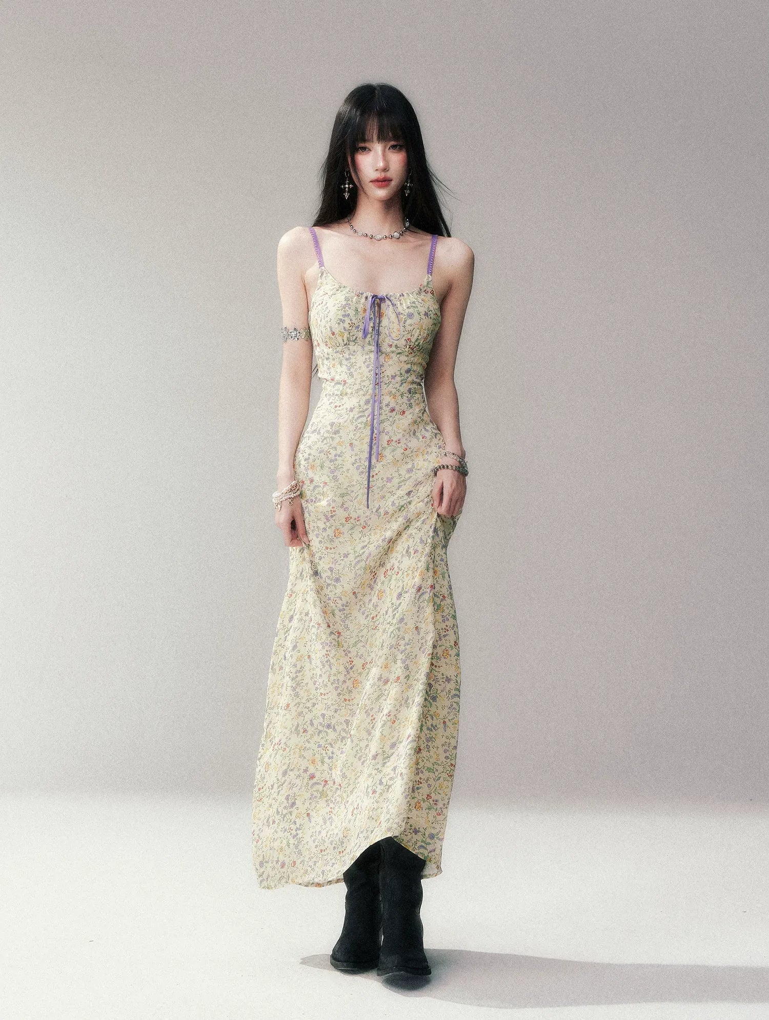 Iris Print Viscose Maxi