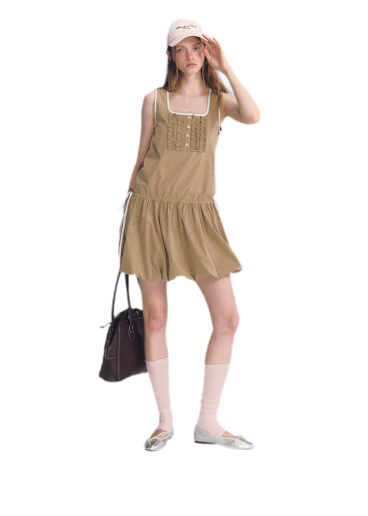 Ruched Lace Bubble Dress