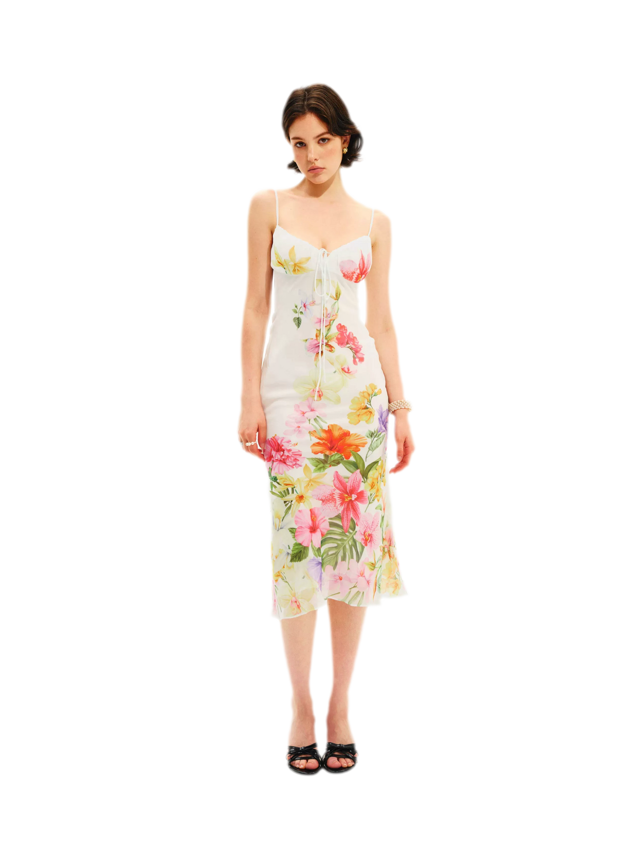 Hand-Painted Floral Camisole Dress