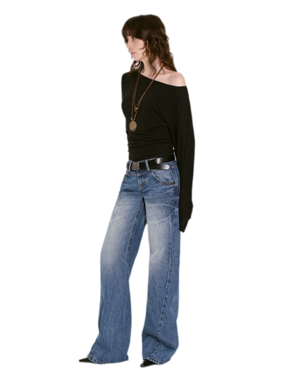 Lyocell Off-Shoulder Cropped Top