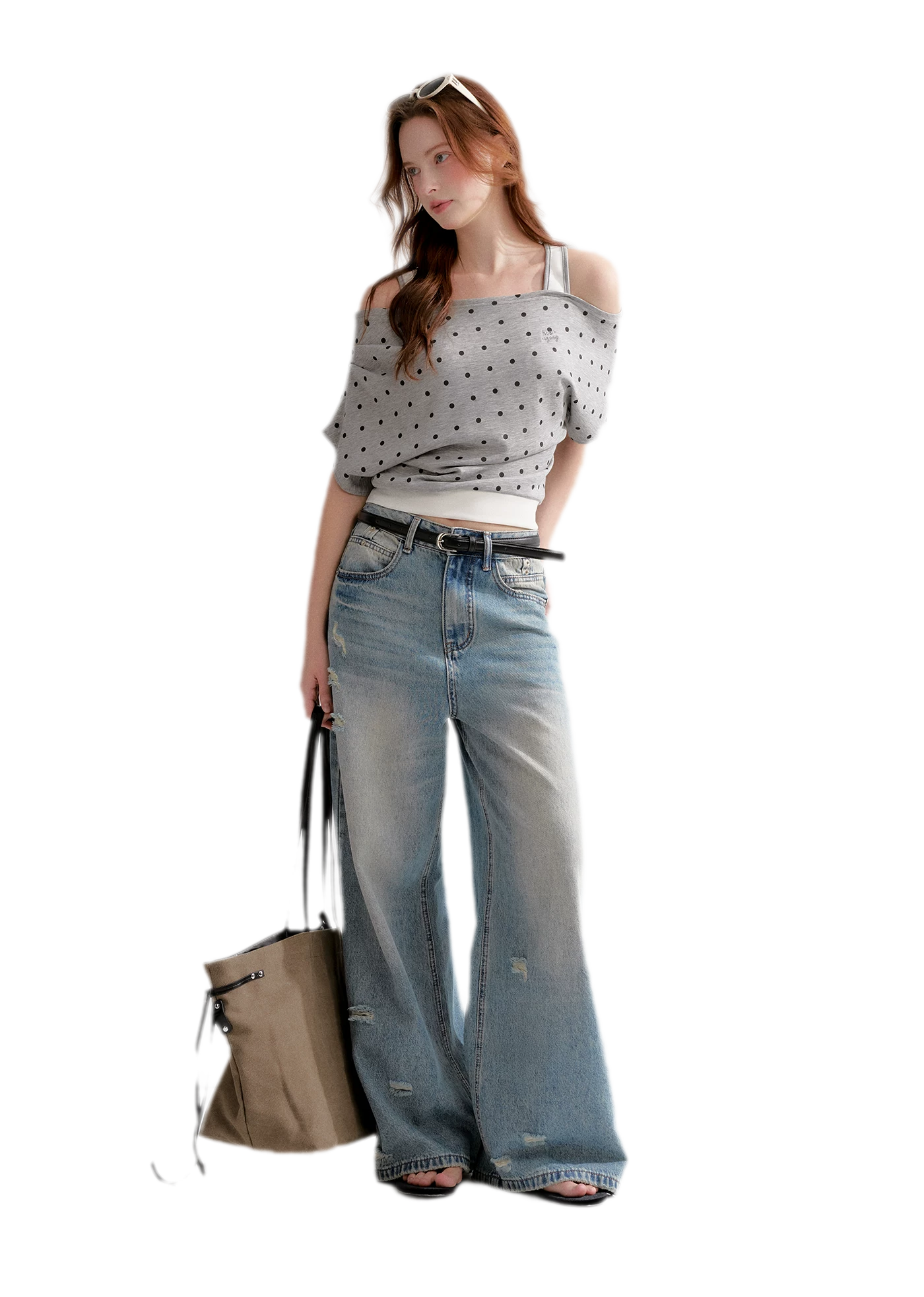 Polka Dot Layered T-Shirt