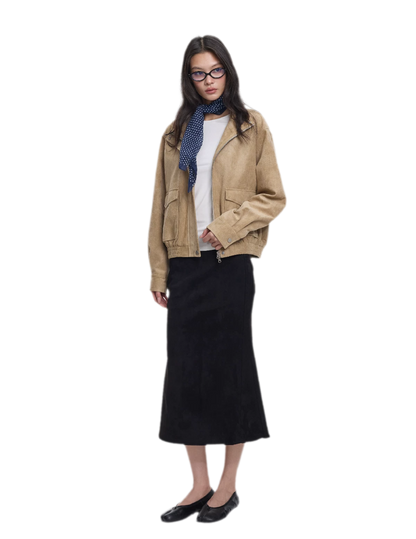 Faux Suede Structured Jacket