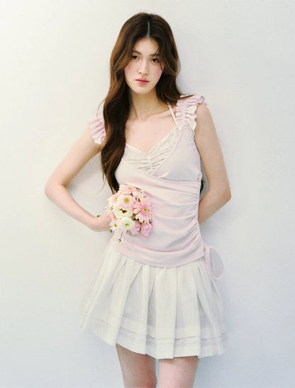 Two-in-One Ruffle Sleeve T-Shirt