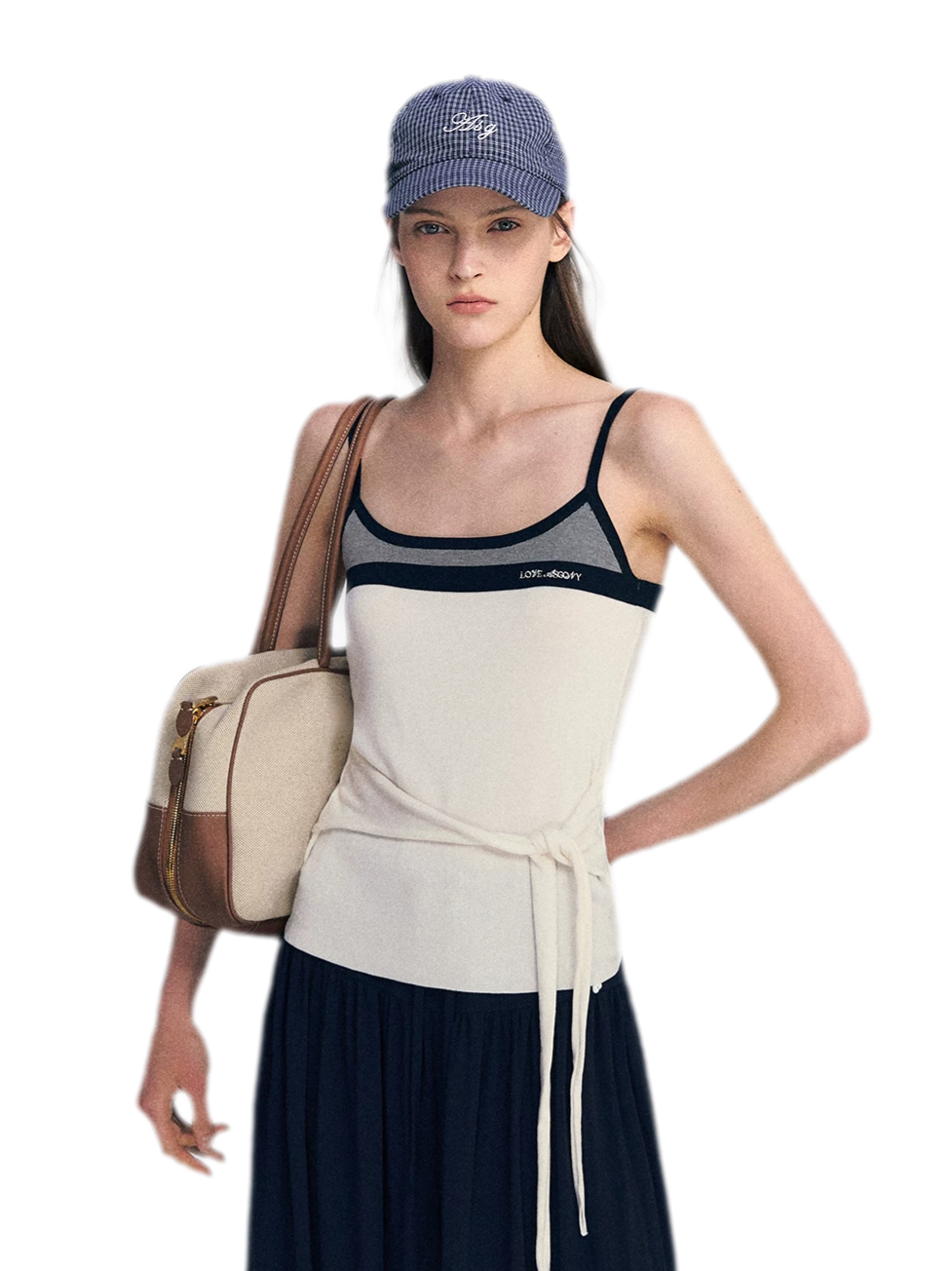 Lyocell Contrast Tie Cami