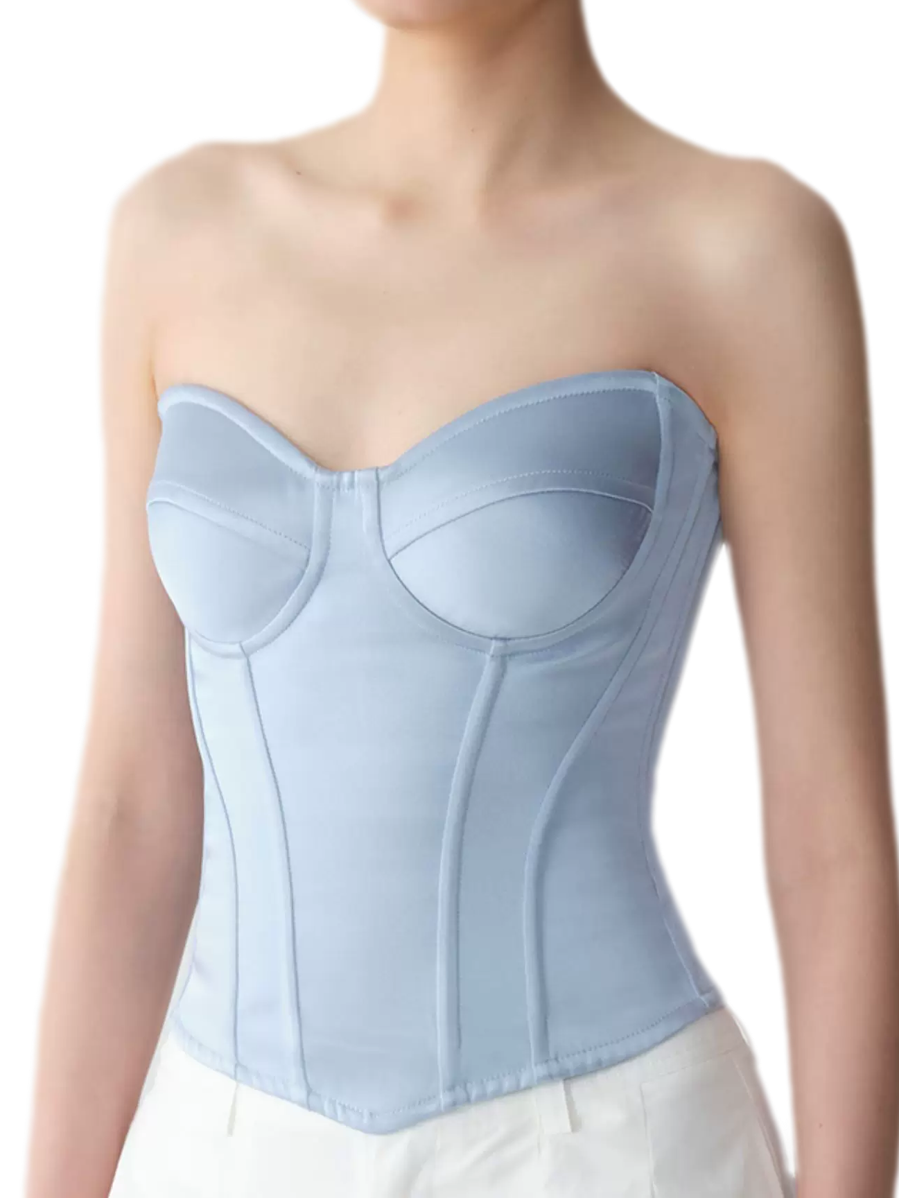 Velvet Bow Satin Corset