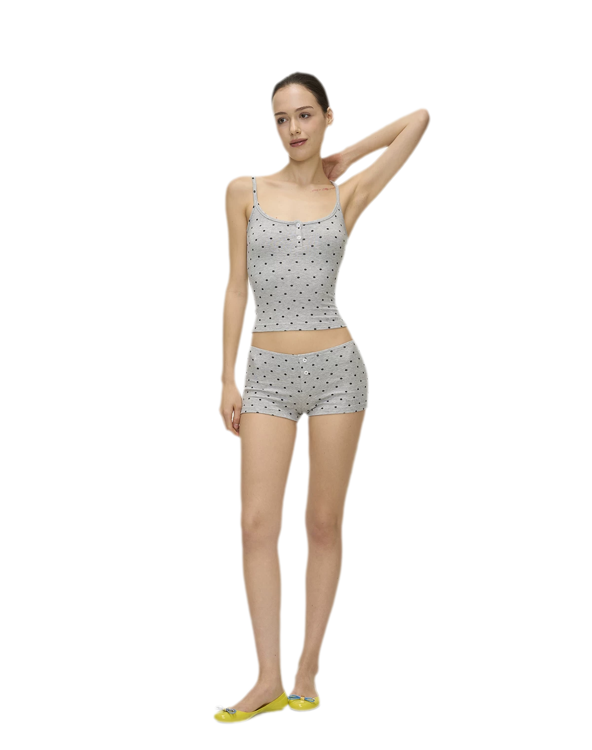 Polka Dot Embroidered Set