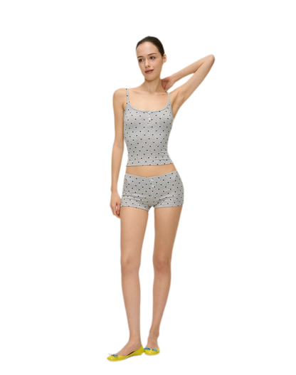 Polka Dot Embroidered Set