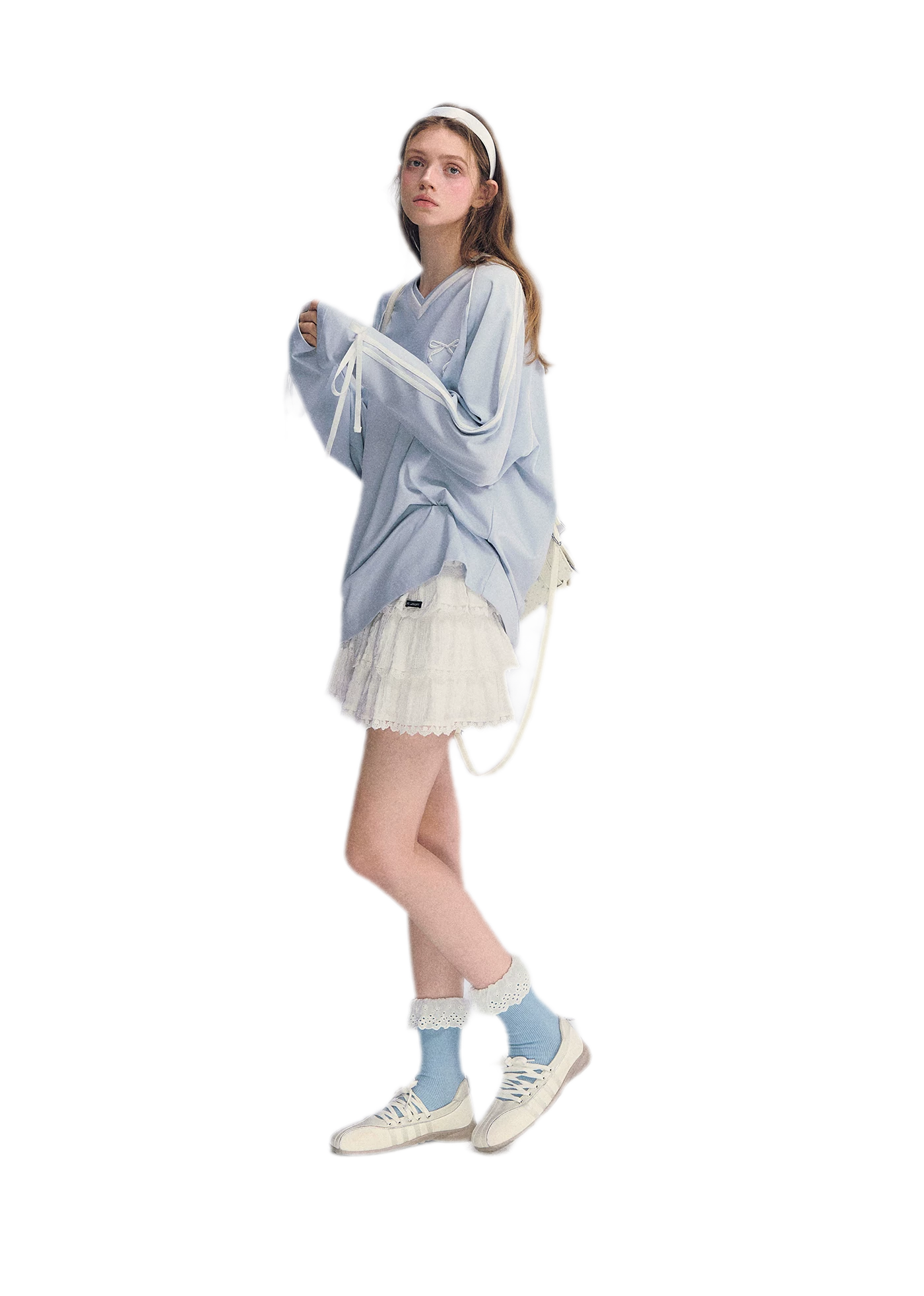 Colorblock Bow Embroidered Tee