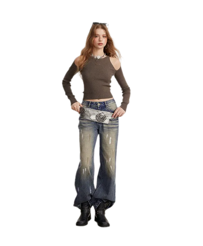 Cutout Slim-Fit Knit Top