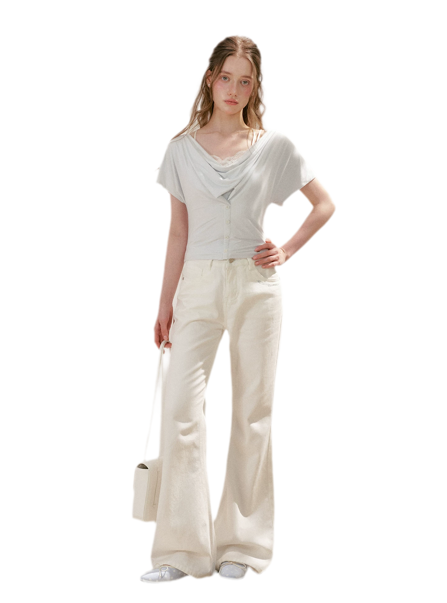 Embroidered Flared Jeans