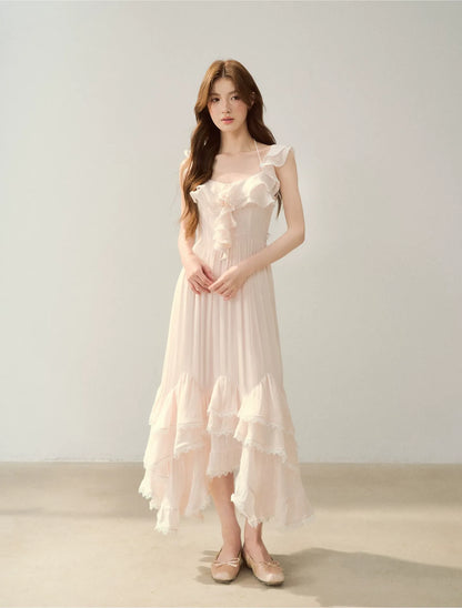 Soft Drape Ruffle Dress