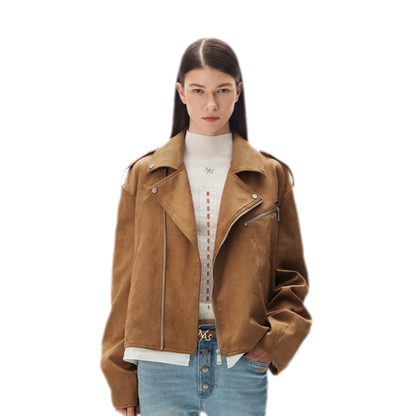 Suede Velvet Relaxed Jacket