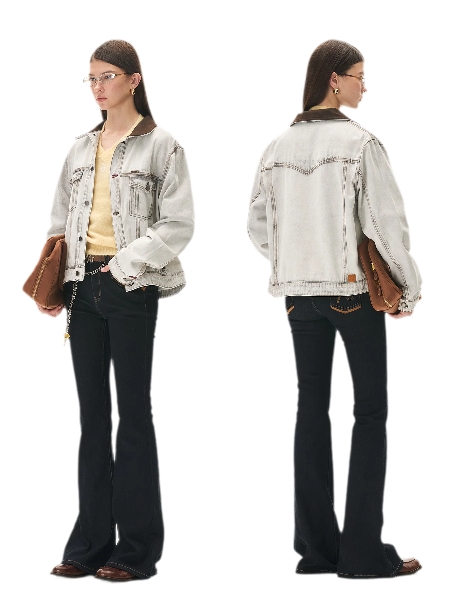 Enzyme Washed Suede-Panel Jacket