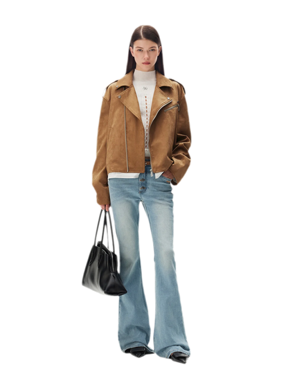 Suede Velvet Relaxed Jacket