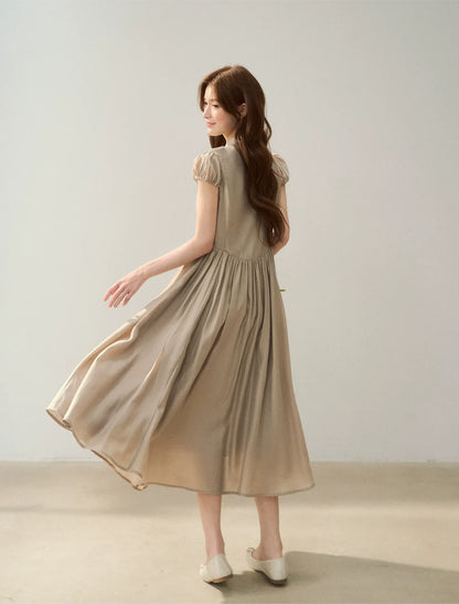 Ruffle V-Neck Maxi Dress