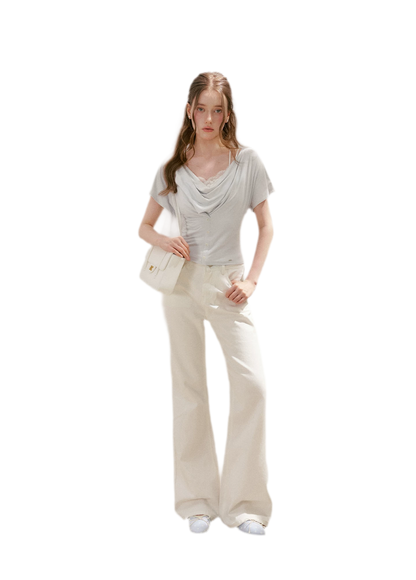 Embroidered Flared Jeans