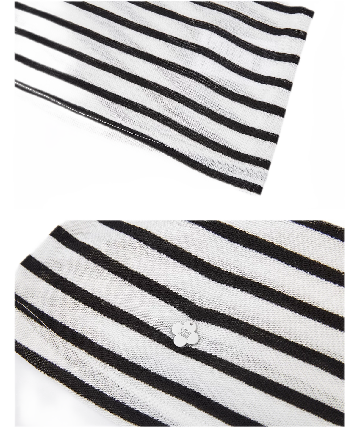 Layered Striped Knit T-Shirt