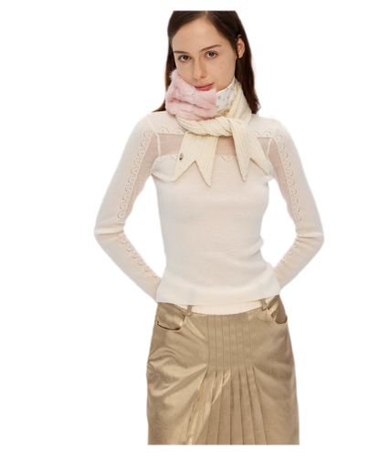 Wool Color-Block Rectangular Scarf