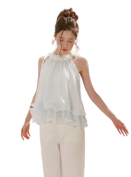 Girlcore 3D Floral Halter Top