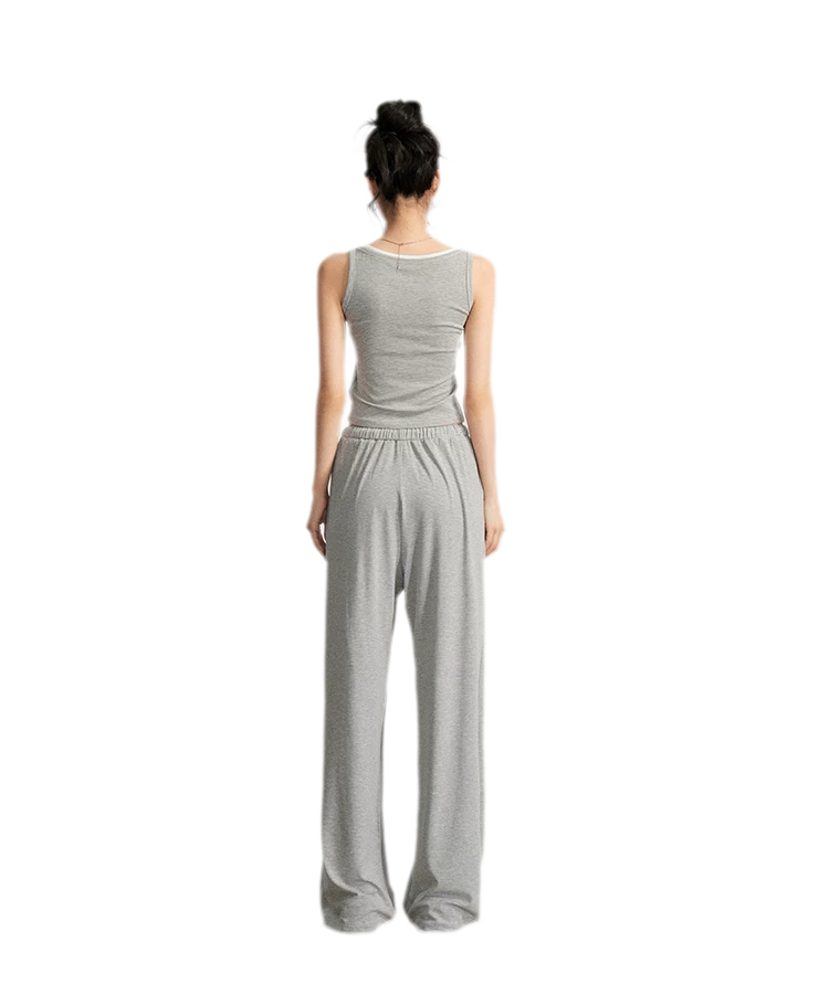 Striped U-Neck Set