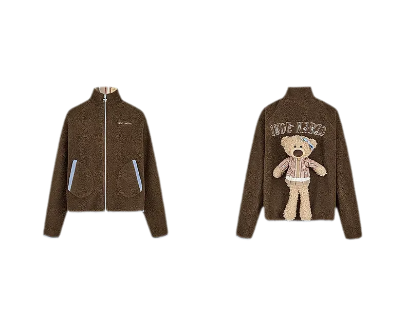 Printed Fleece Raglan Jacket