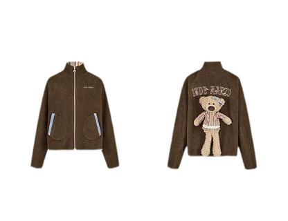 Printed Fleece Raglan Jacket
