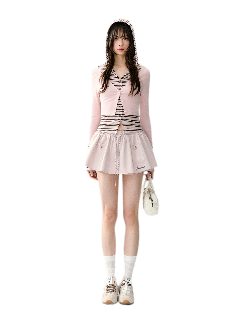 Cotton Lyocell Pocket Skirt