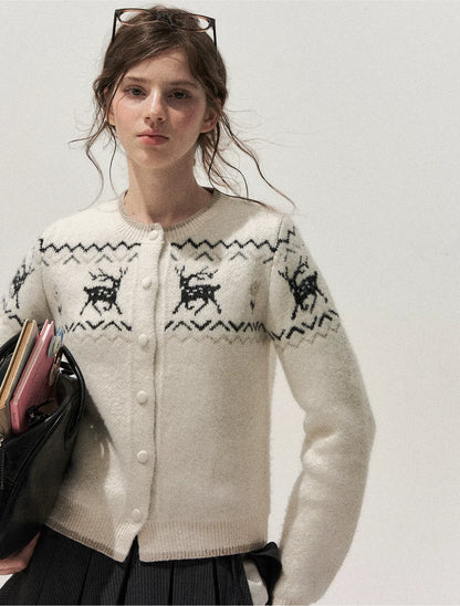 Fair Isle Cropped Cardigan