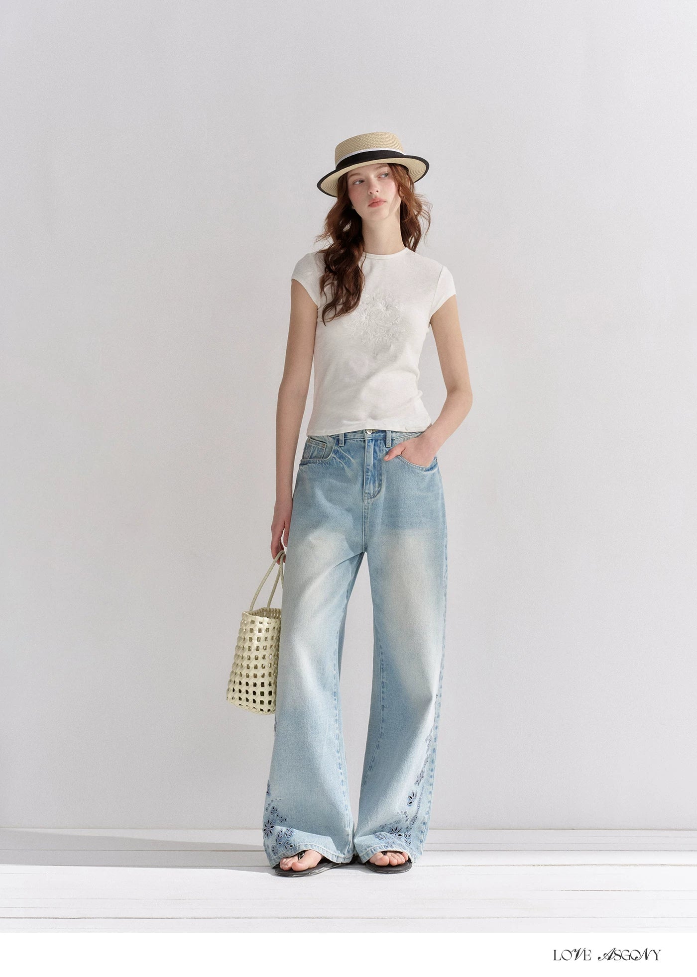 Embroidered Slim Fit Round Neck T-shirt