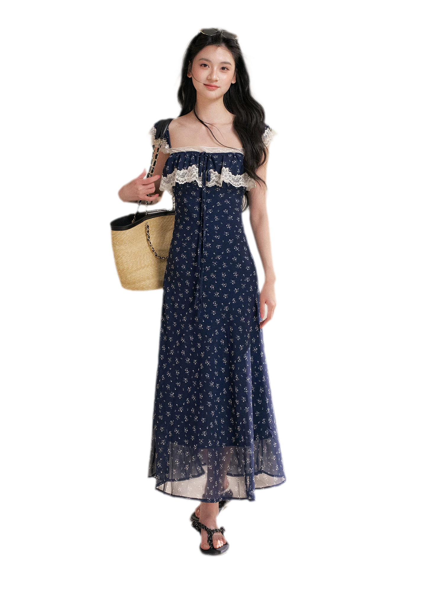 Lace Floral Camisole Dress