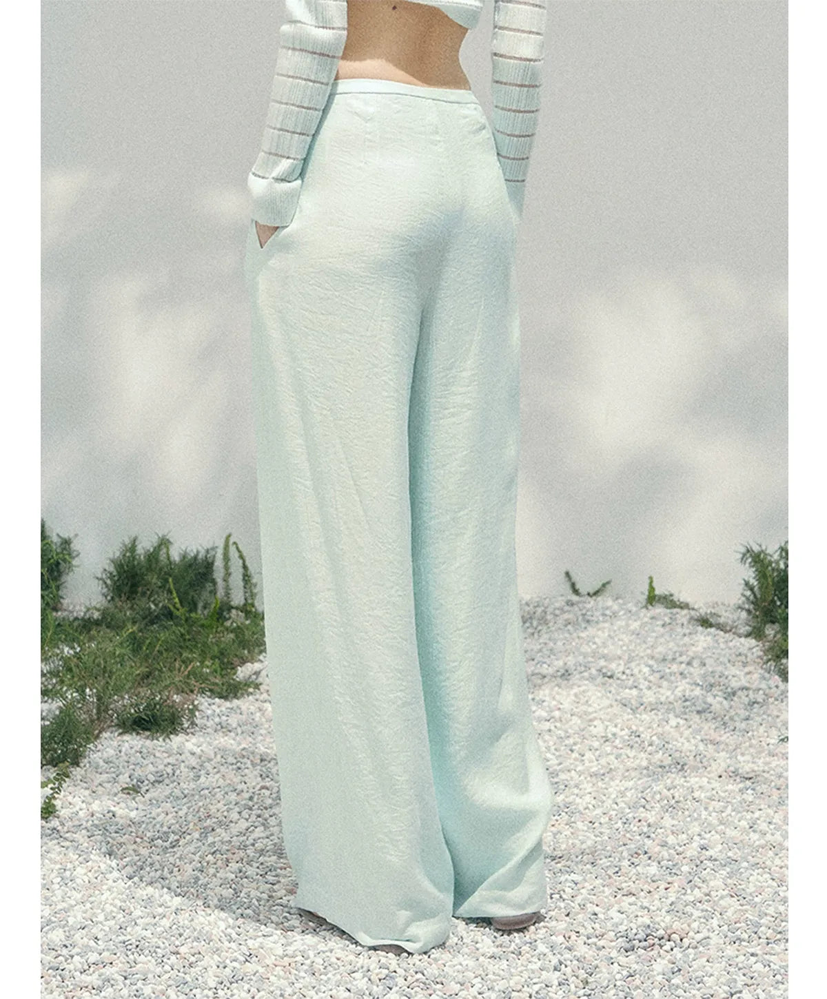 Wide-Leg Embroidered Pants