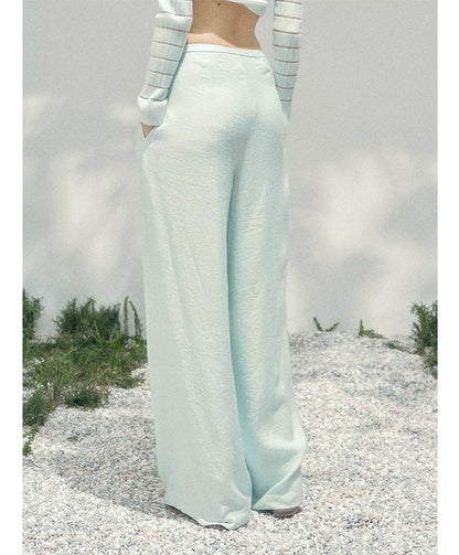 Wide-Leg Embroidered Pants