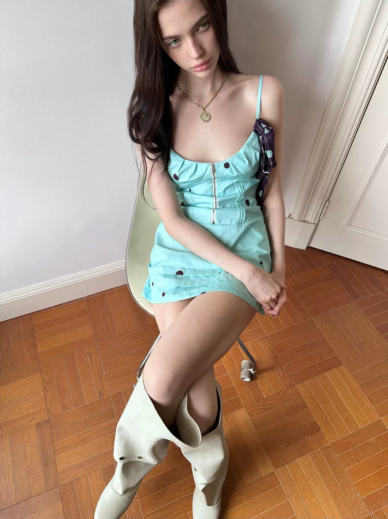 Polka Dot Tied Dress
